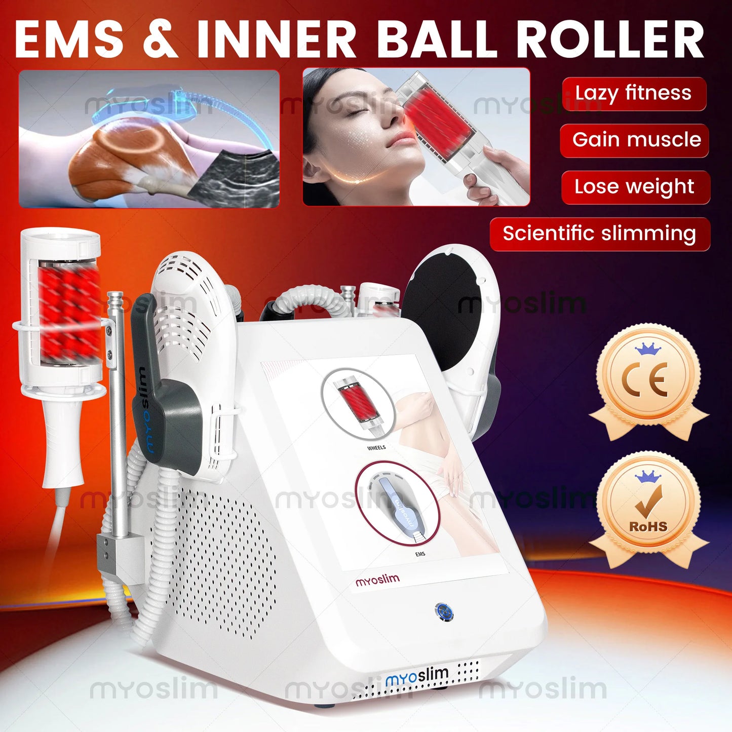EMS Roller Massager 360 Inner Ball For Body Sculpting CE