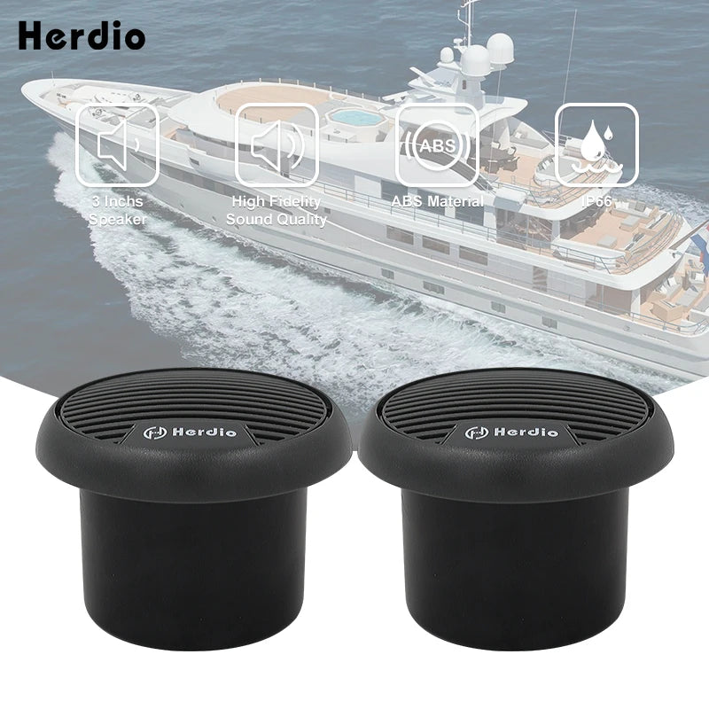 Herdio 140W Two Way Marine Waterproof Stereo Speaker System