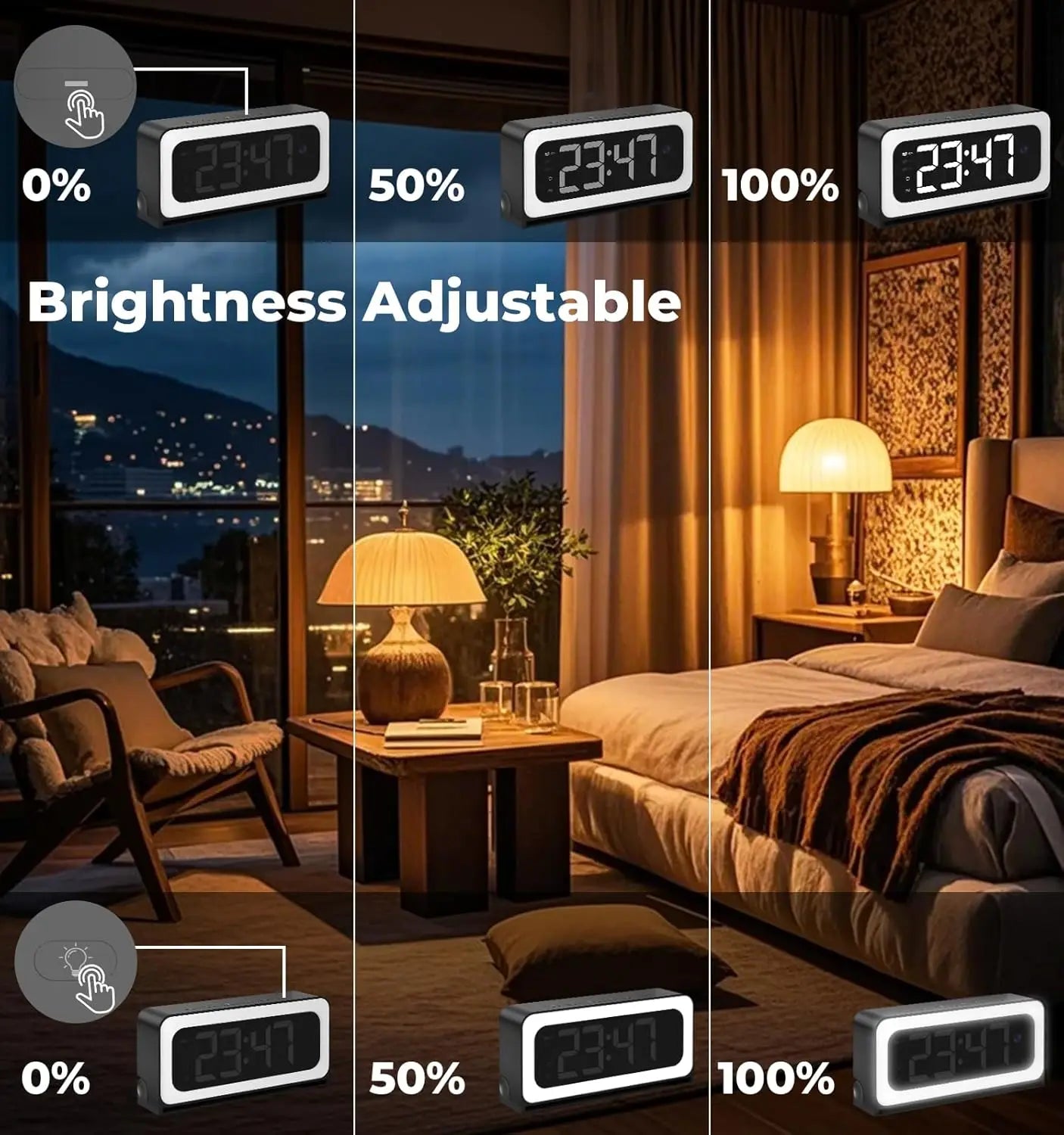 WESECUU Smart Clock Camera 2K Indoor Security Nanny Camera WiFi