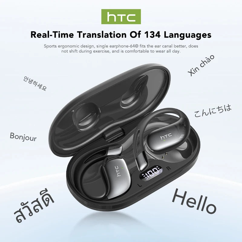 HTC NE57 Wireless Earphones Active Noise Cancellation 30Hr Battery Indicator