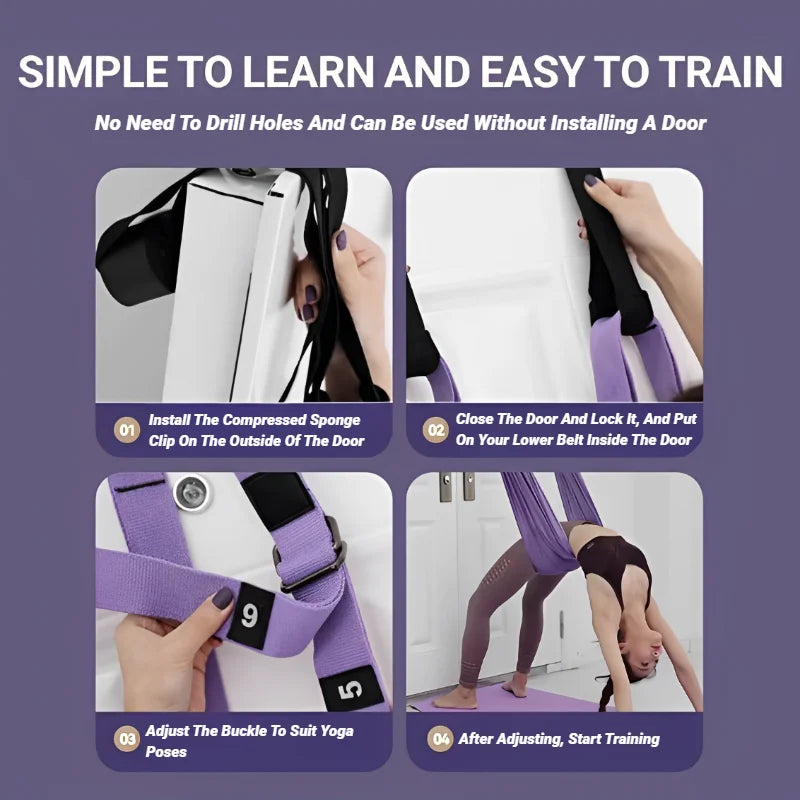 Adjustable Aerial Yoga Strap For Stretching And Leg Splits Trainer