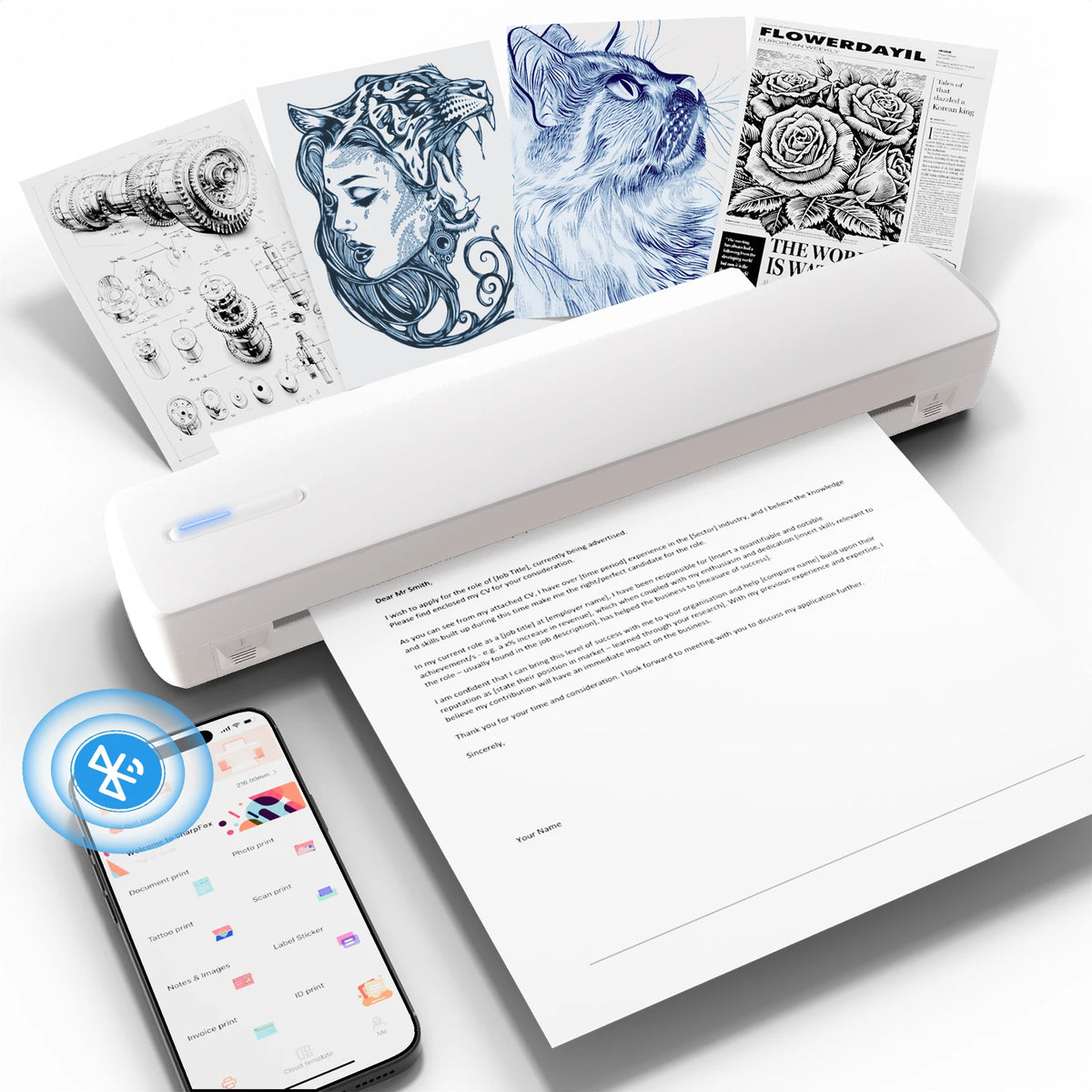 TakeYou Portable Wireless Thermal Printer For Home Office And Travel