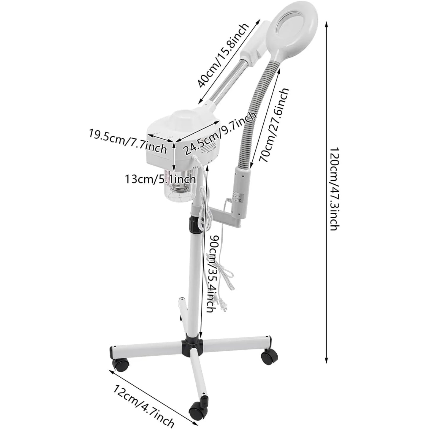 Professional Facial Steamer With Thermal Mist And Magnifying Glass