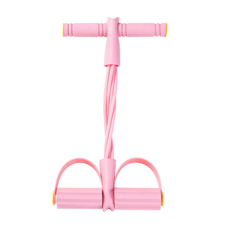 Natural Rubber Pedal Resistance Bands With Handles Full Body Workout