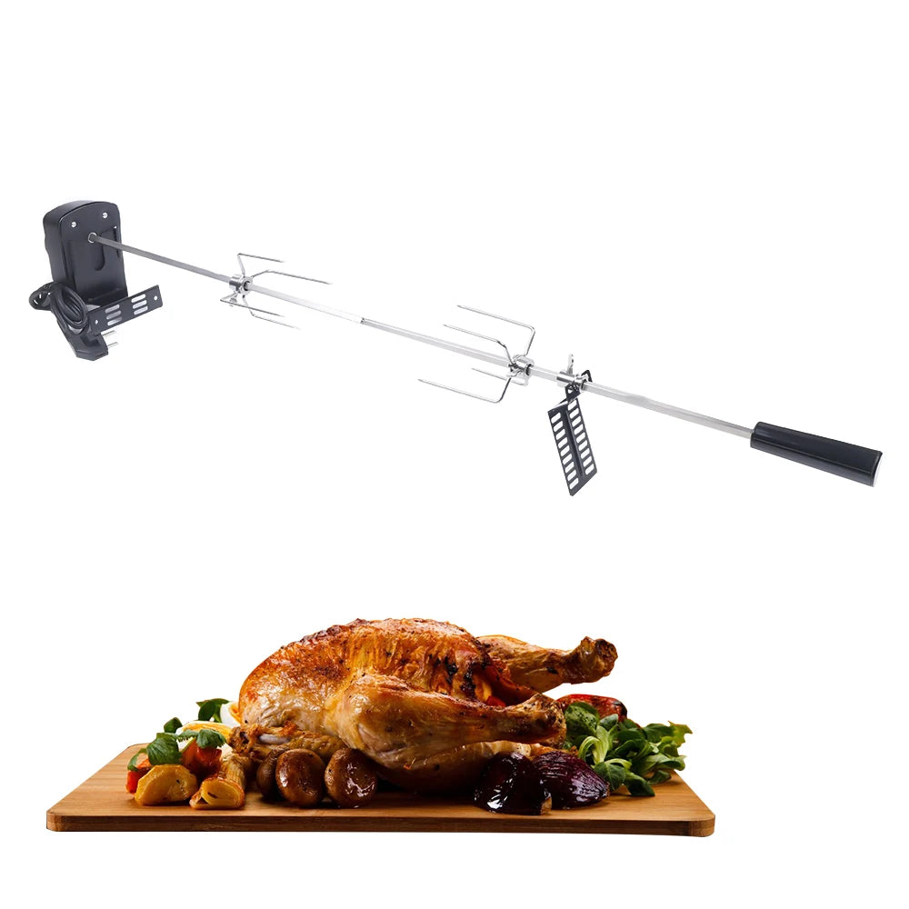 Electric BBQ Grill Rotisserie Kit For Outdoor Grilling
