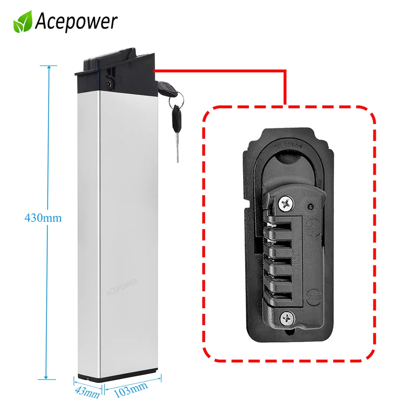 ACEBEI-POWER 48V 10Ah Battery For ENGWE EP2 Pro Ebike