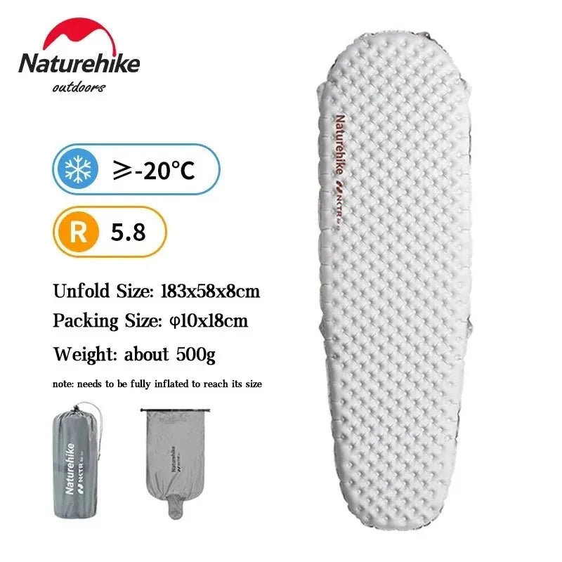 Naturehike Ultralight Inflatable Sleeping Pad R-Value 5.8