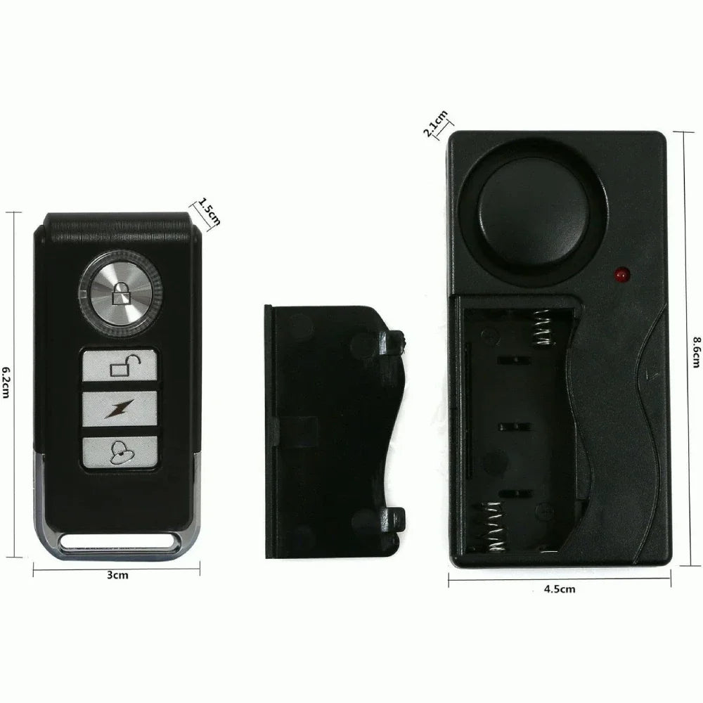 WSDCAM 110dB Anti Theft Vibration Alarm Door Window Remote Control