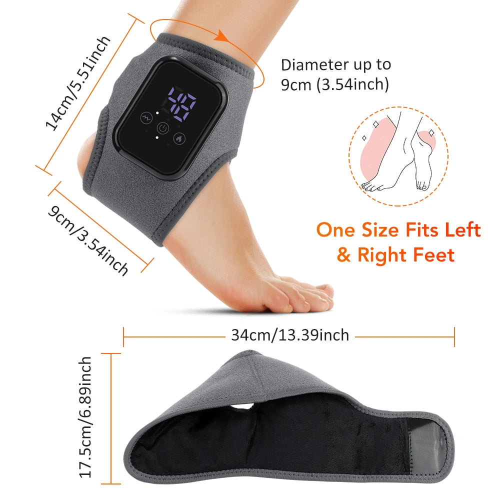 Hailicare Heated Ankle Massager With Vibration And Heat Therapy