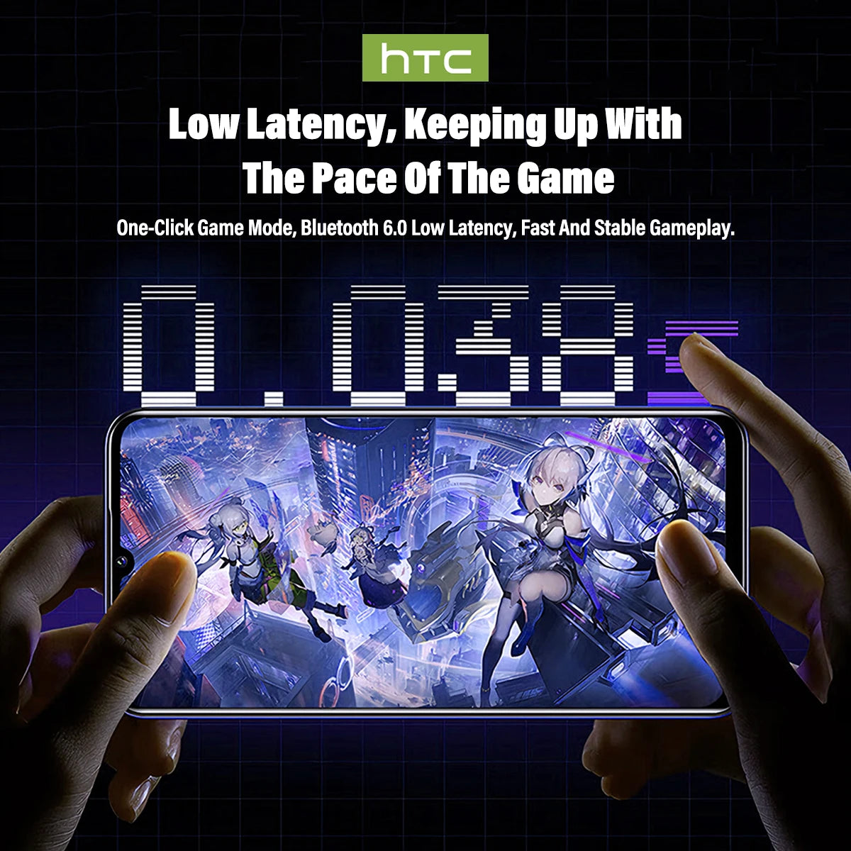 HTC NE70 Wireless Bluetooth Earphones With Active Noise Cancellation