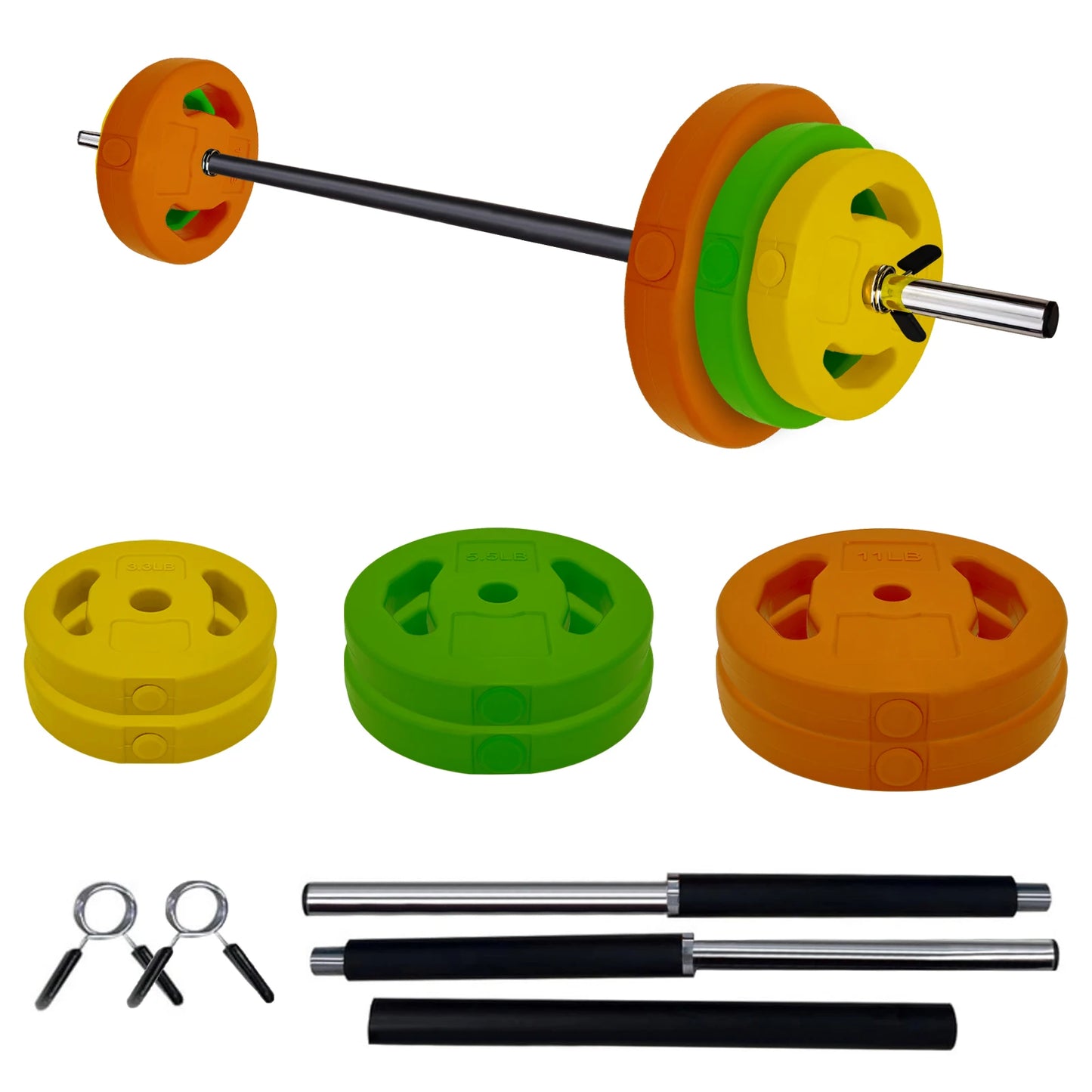 Twister.CK Adjustable Barbell Weight Set 40lb 20kg for Home Gym