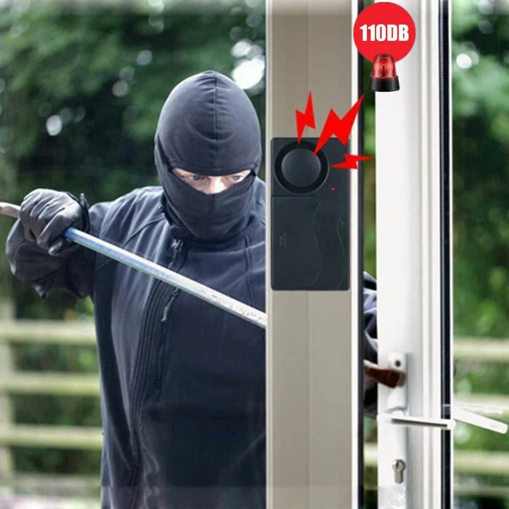WSDCAM 110dB Anti Theft Vibration Alarm Door Window Remote Control