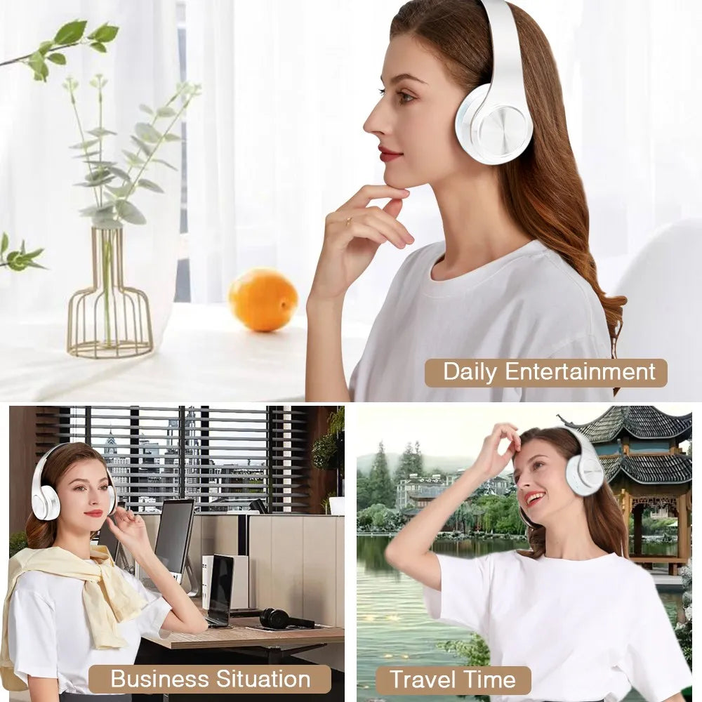 Rat Tail Bluetooth Headphones With Mic And SD Card Slot