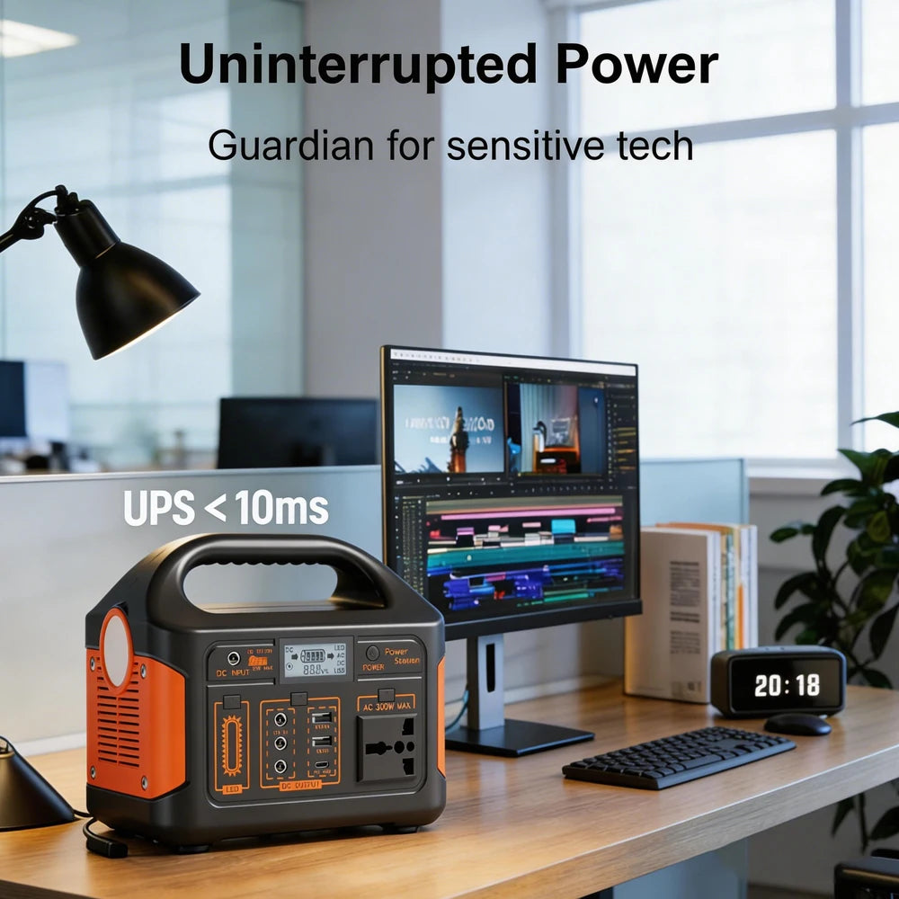 GaiaRay 500W Portable Power Station 460.8Wh LiFePO4 Generator