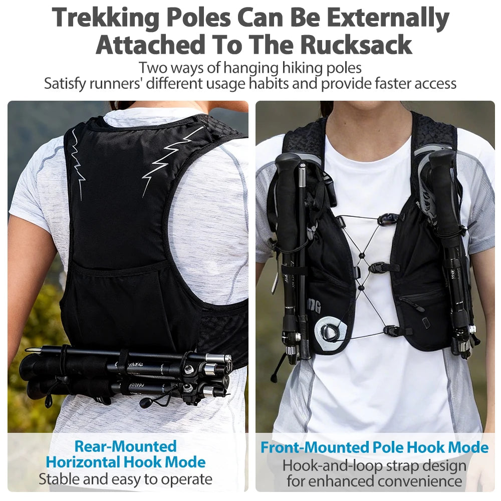 Breathable Hydration Vest Backpack For Trail Running And Cycling