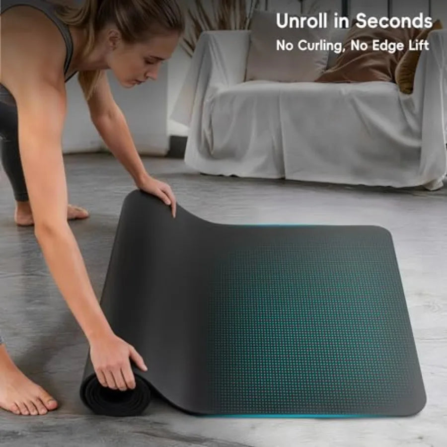 Non Slip PU And Natural Rubber Yoga Mat For Home Workouts