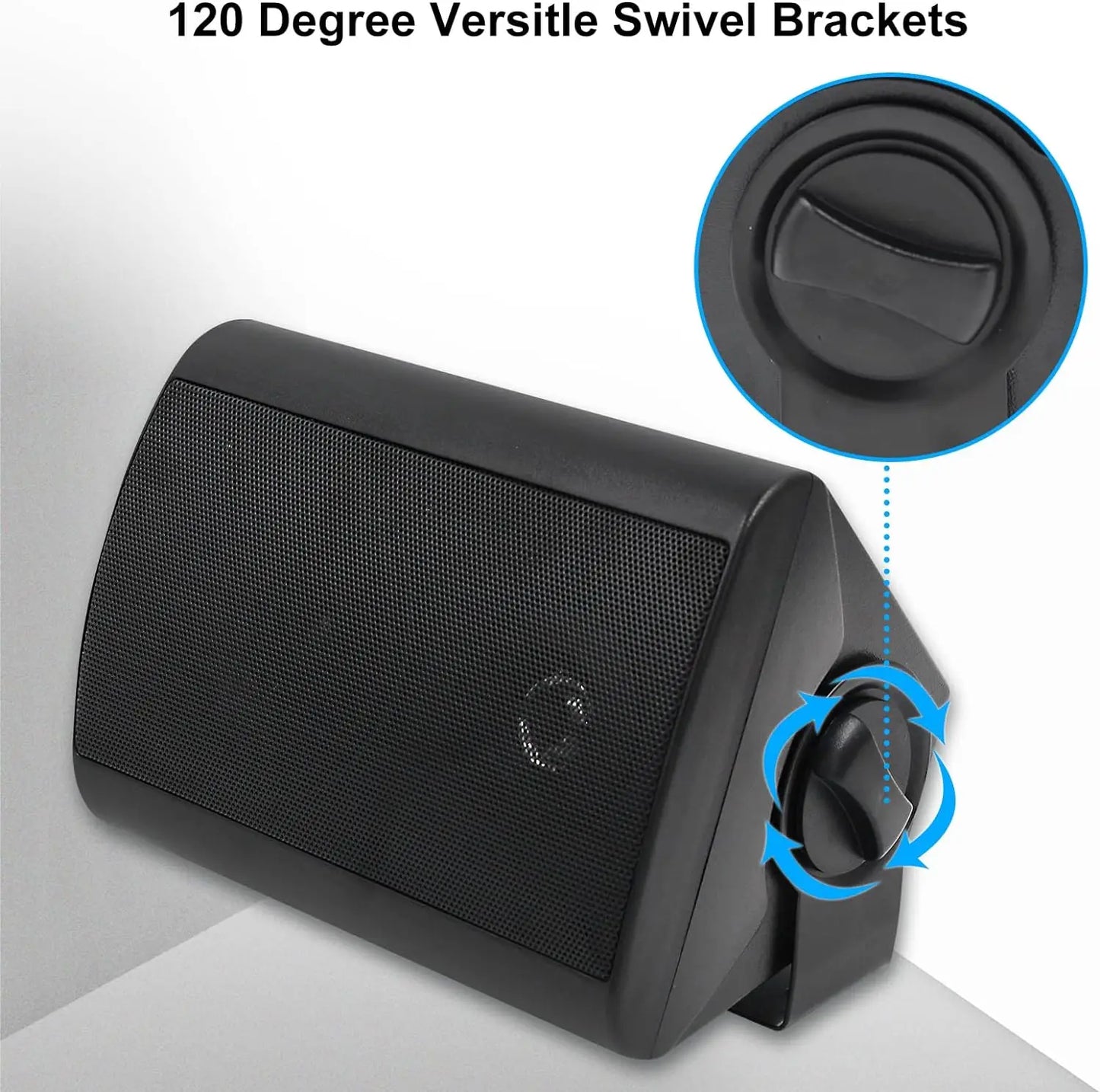 Herdio Outdoor Passive Speakers With Tweeter Waterproof All Weather