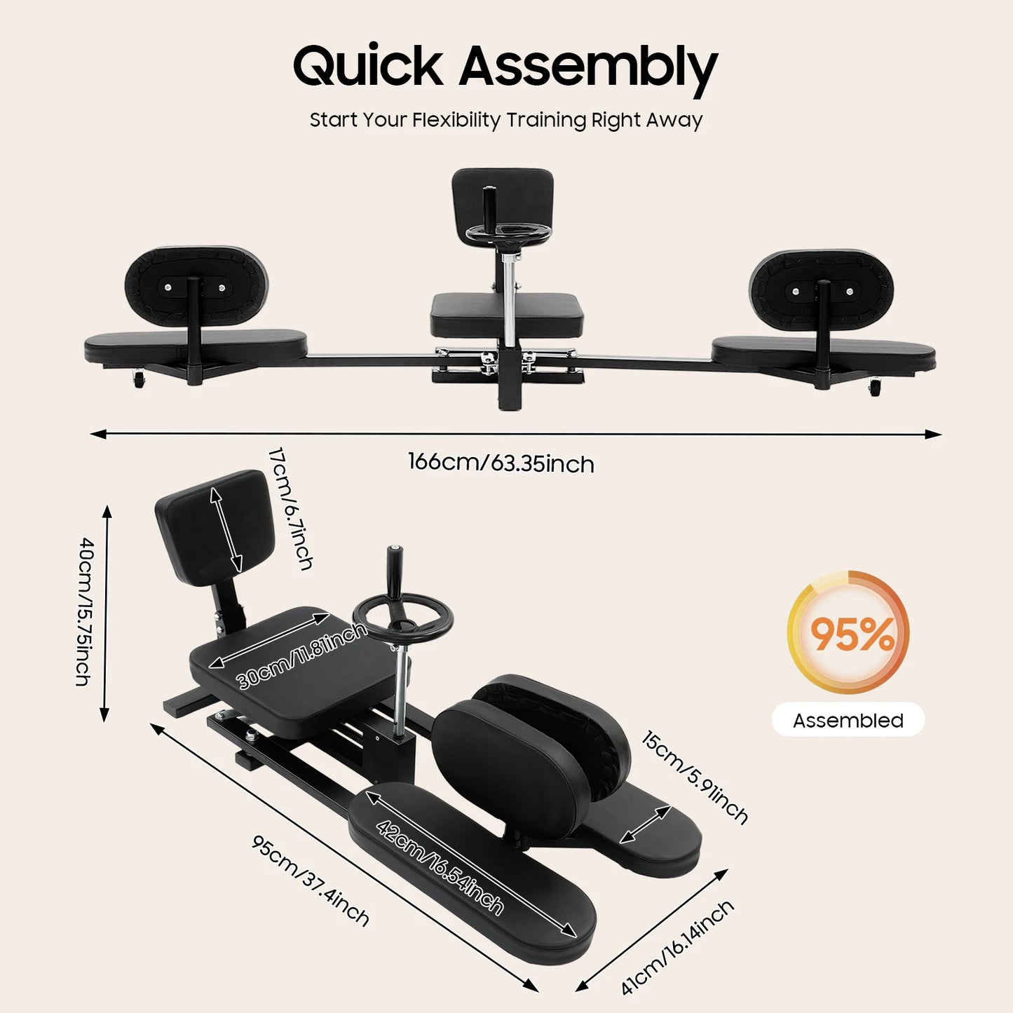 Leg Stretcher Machine 220lbs Heavy Duty For Flexibility Training