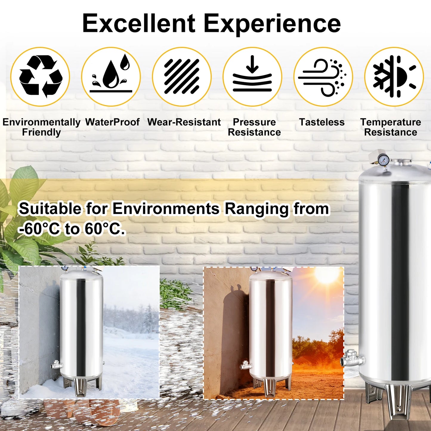 Vertical Heavy Duty Well Pump Pressure Tank For Irrigation