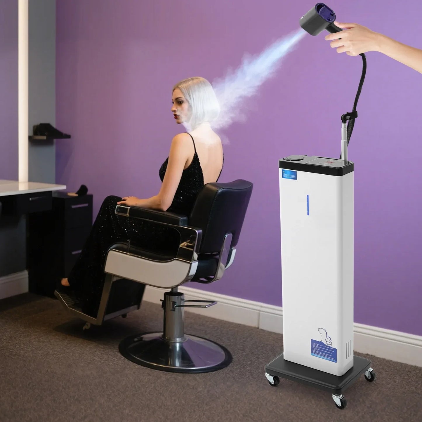 Nano Mist Hair Steamer 1300W Professional Micro Mist Salon Processor
