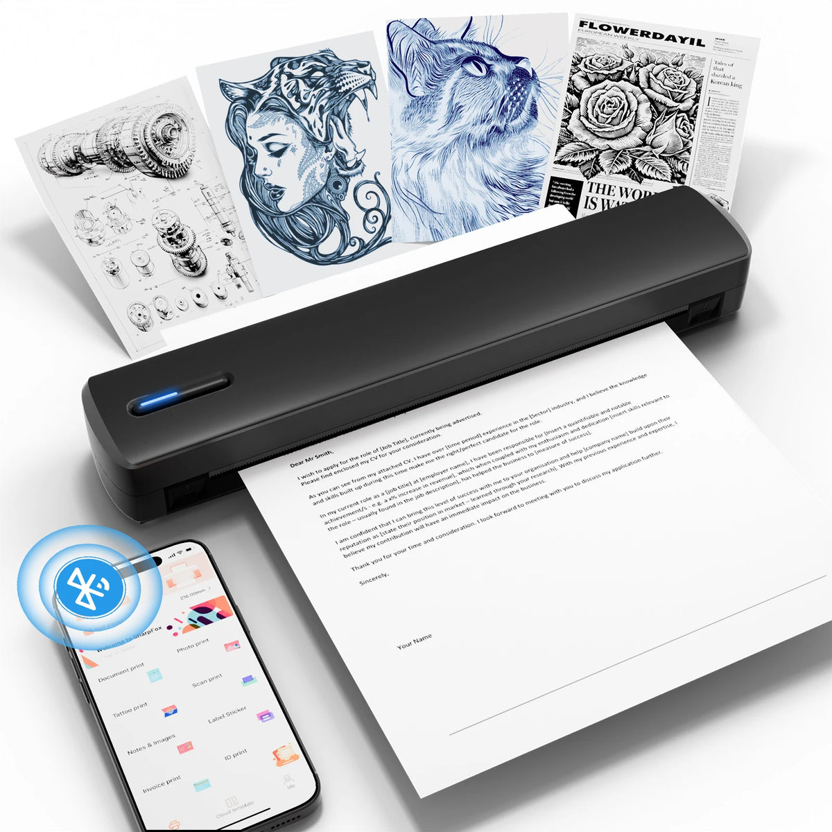 TakeYou Portable Wireless Thermal Printer For Home Office And Travel