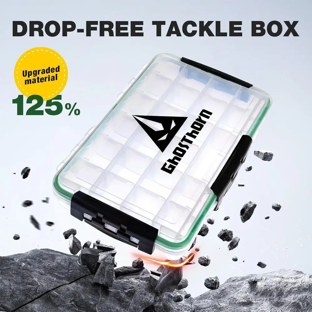 Tackle Box Organizer With 3 Removable Dividers Waterproof Lure Storage
