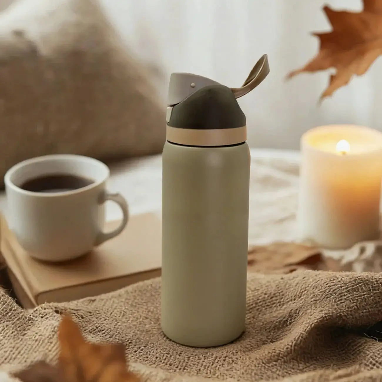 Owalaa Stainless Steel Insulated Water Bottle With Straw