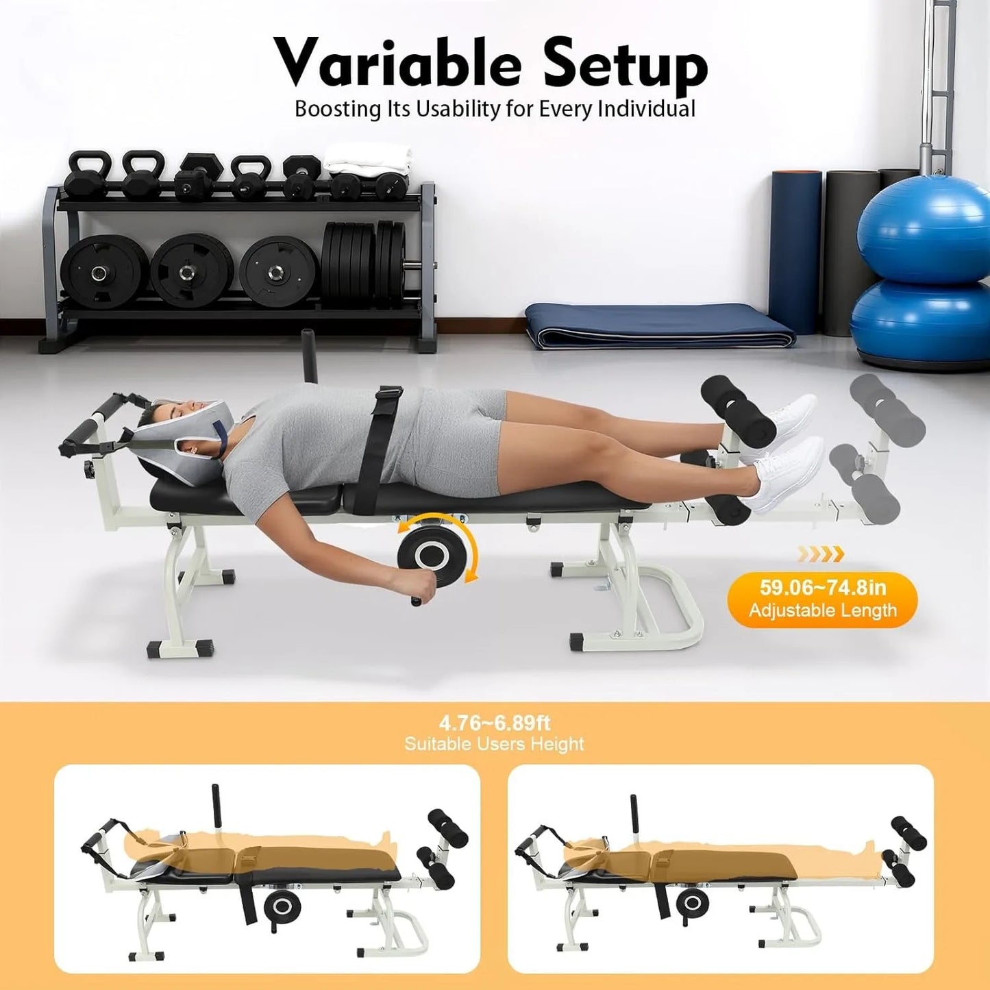 Back Stretch Bench Multifunctional Neck Stretcher Decompression