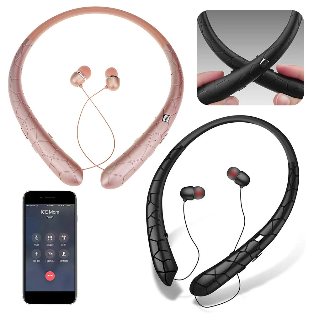 Neckband Bluetooth Headset Waterproof Design With Noise Cancellation