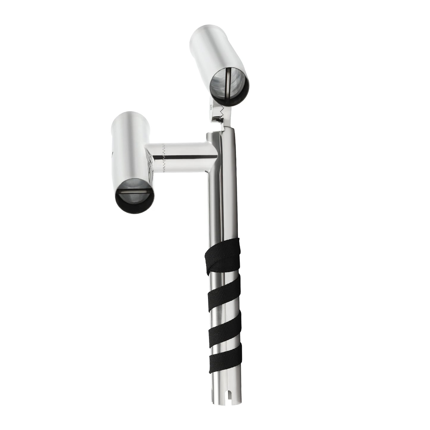 Dual Fishing Rod Holder Stainless Steel Double Head Rail Mount