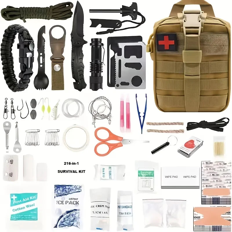 Multi-Functional Tool Backpack Survival Kit With MOLLE Pouches