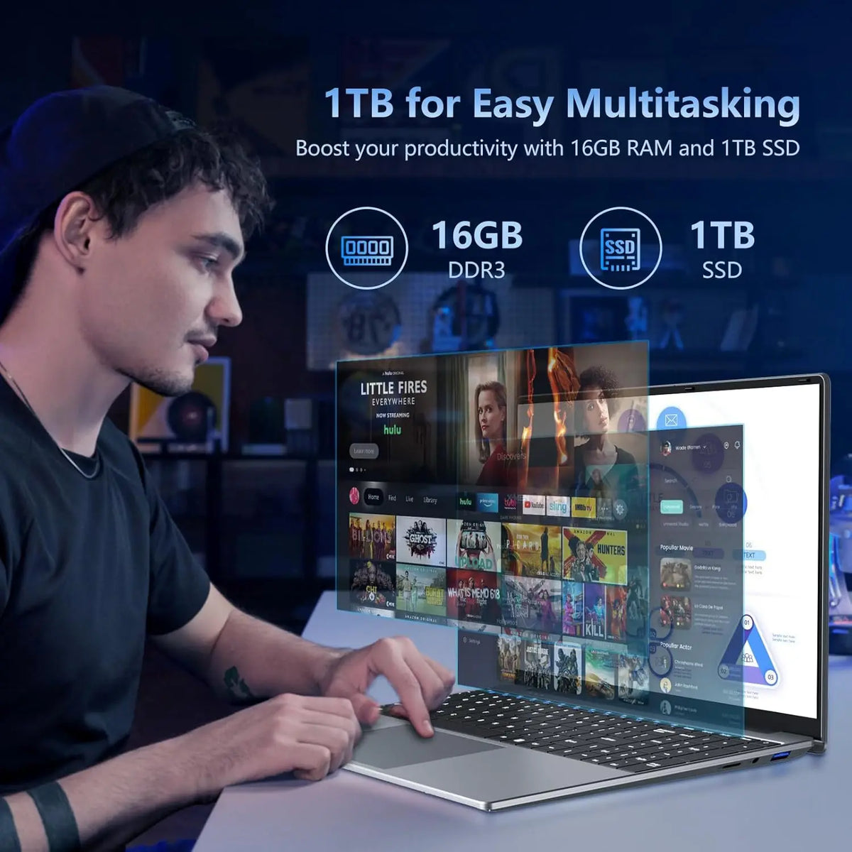 Xiaman Intel Core I3 Ultrabook Laptop With 16GB RAM