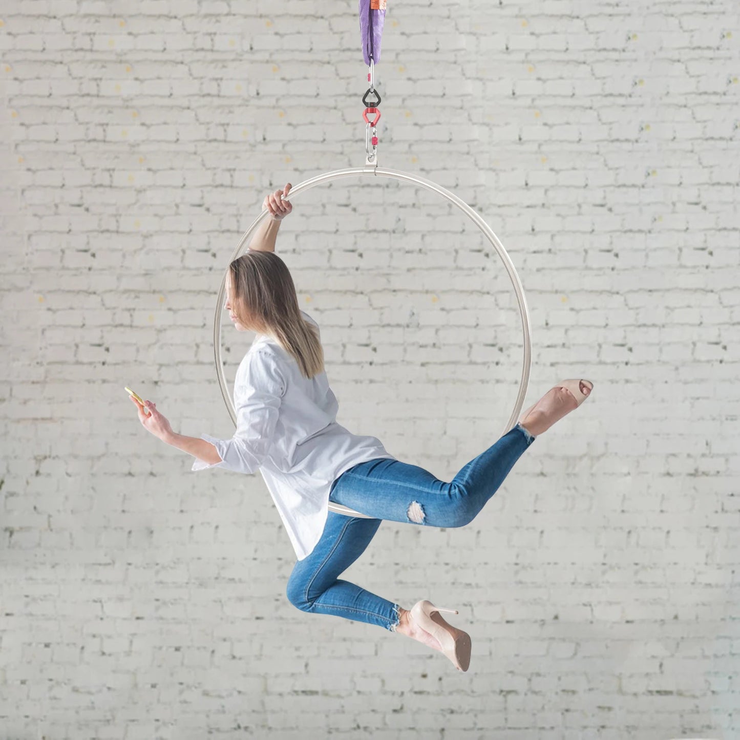 Aerial Hoop Set for Professional Aerial Fitness and Acrobatics 10KN