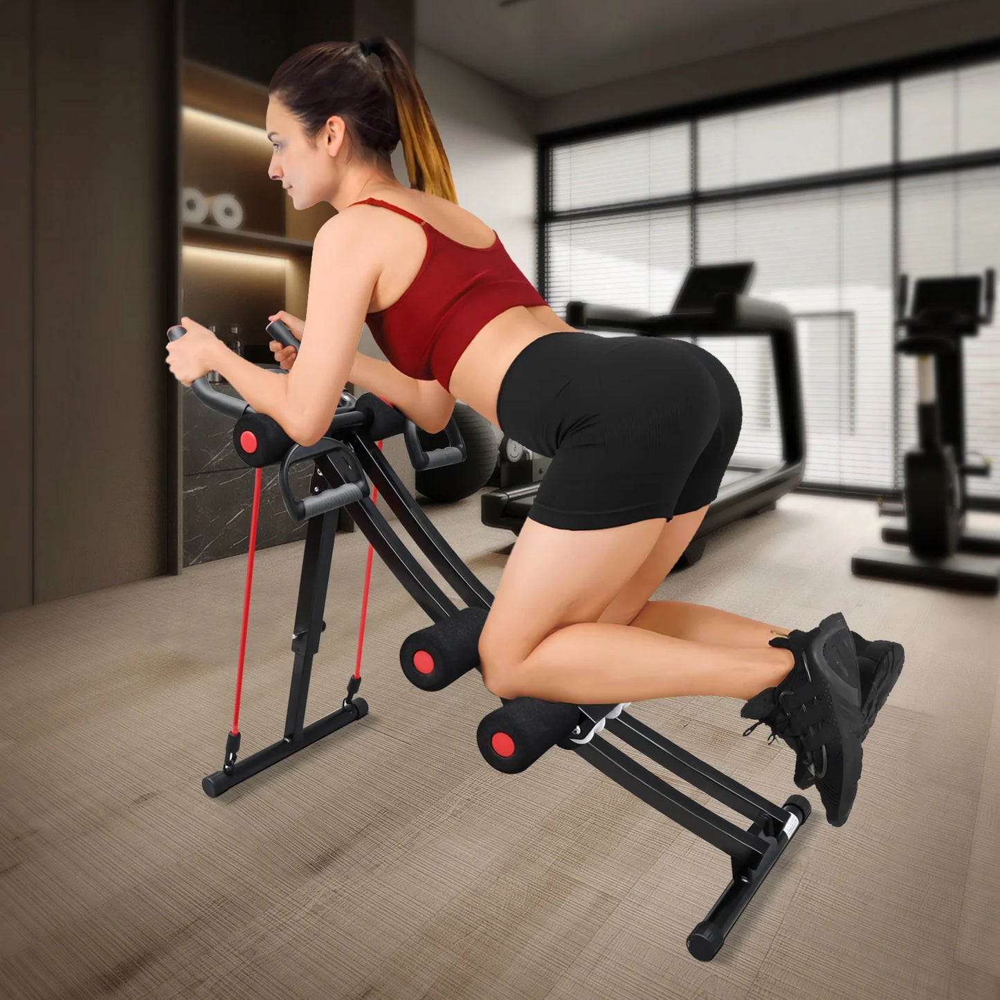 GIKPAL Foldable Ab Machine For Home Gym And Abdominal Trainer