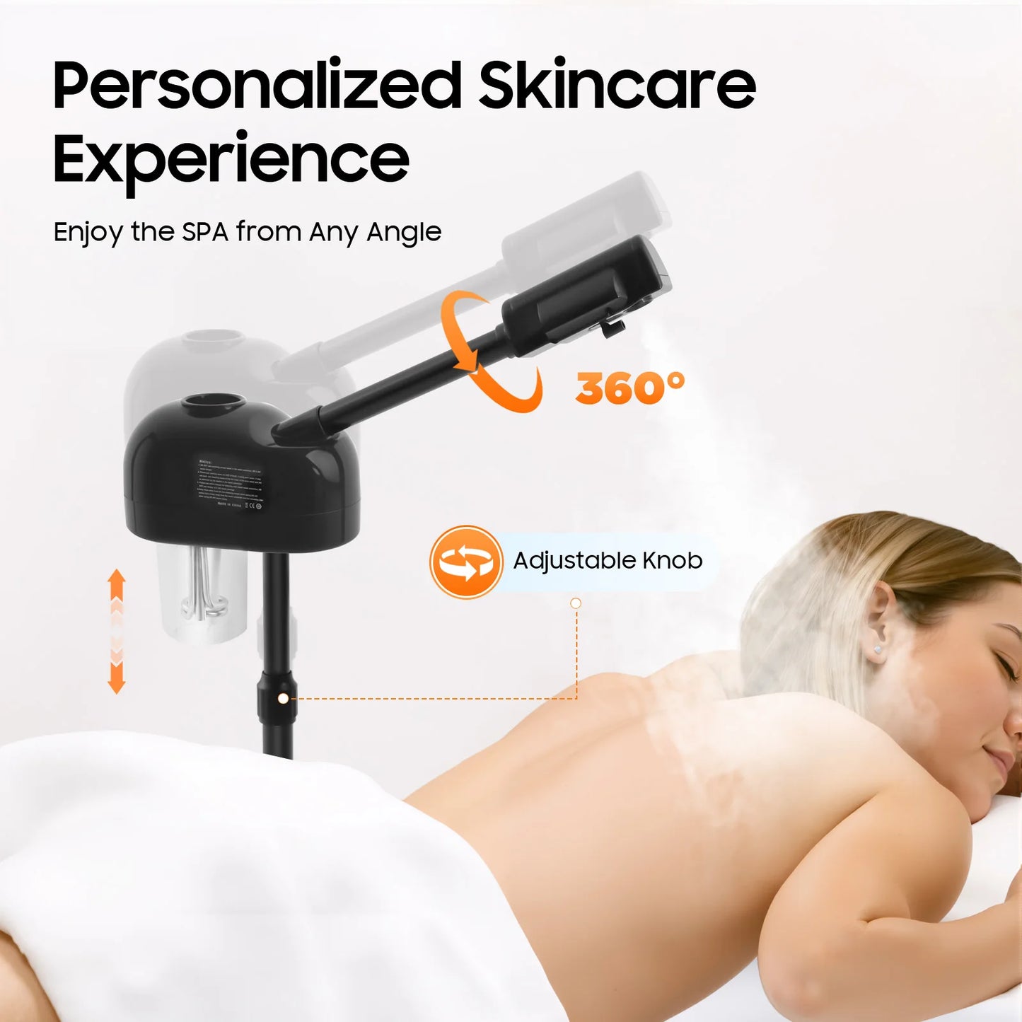 Bymaocar Facial Steamer Machine 800W Ozone Therapy For Deep Cleansing