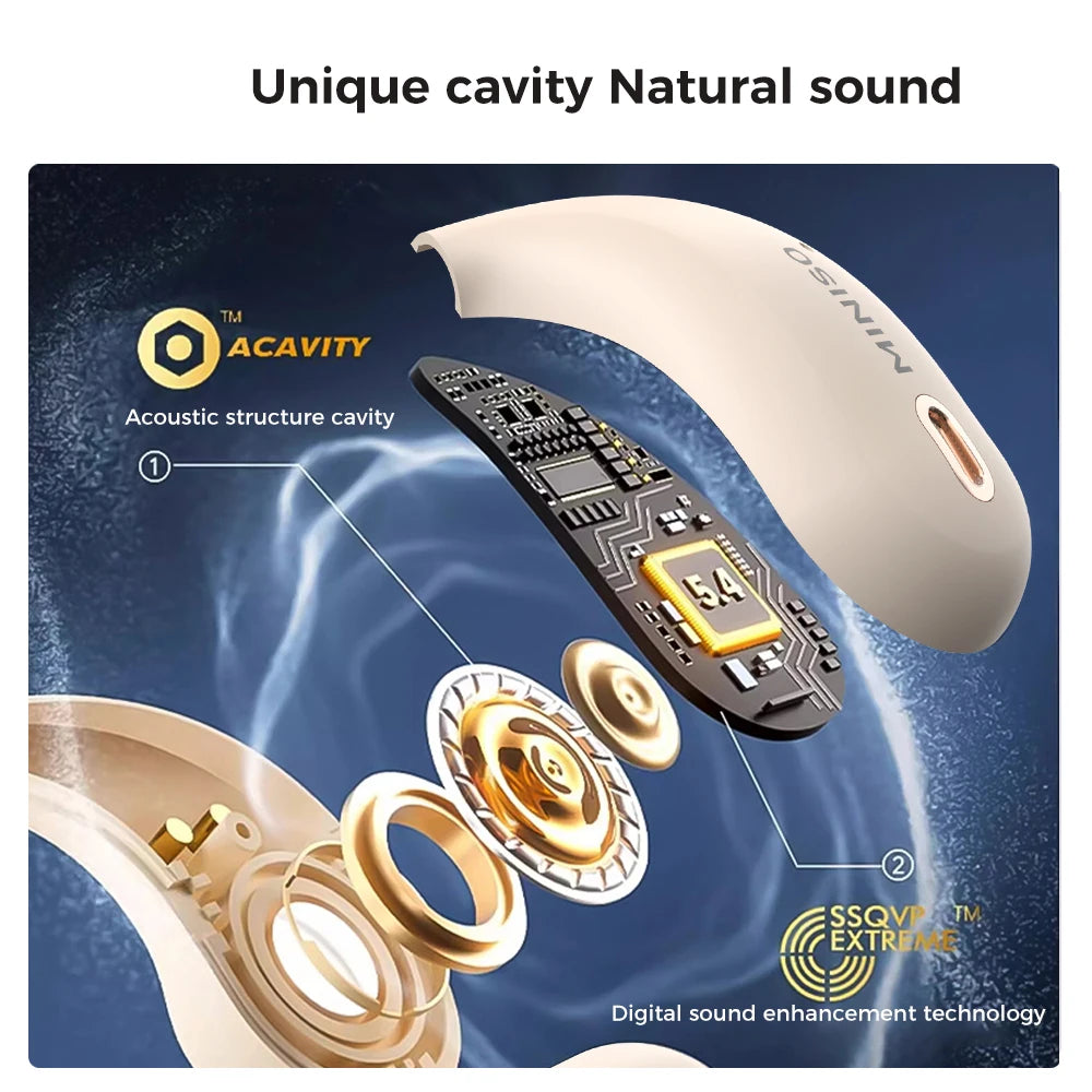 MINISO X33 Open Ear Bluetooth Headphones With AI Translation