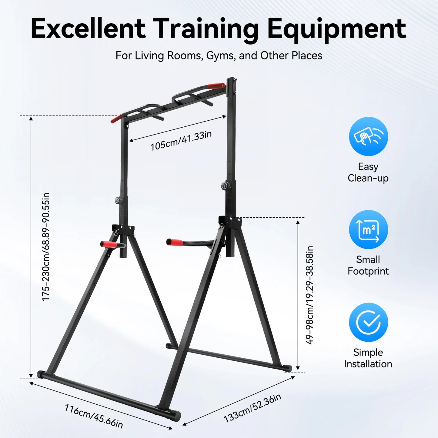 Adjustable Pull Up Bar 200kg Foldable Home Gym Multi-Function Training