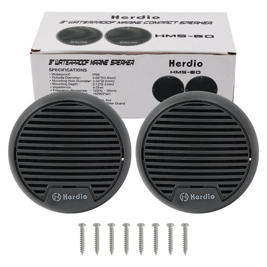 Herdio 140W Two Way Marine Waterproof Stereo Speaker System