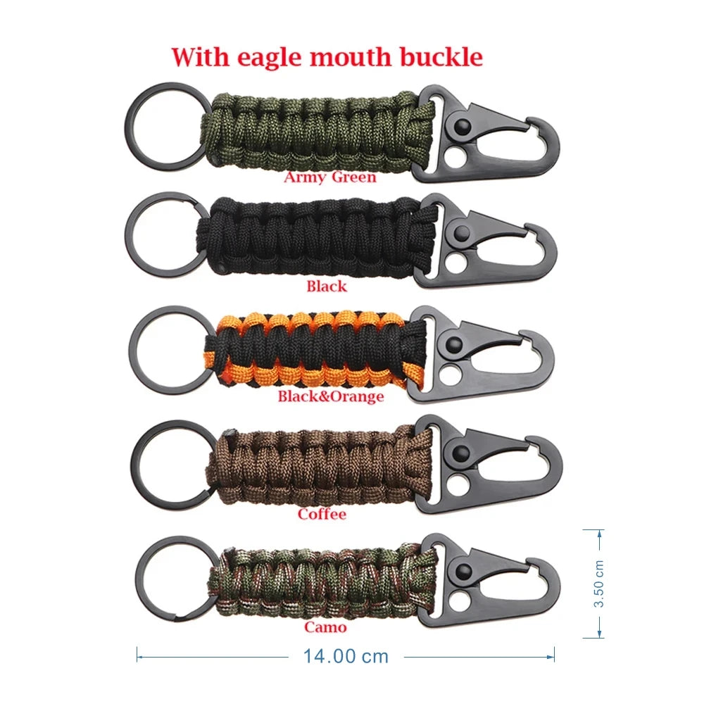 Self Defense Umbrella Rope Monkey Fist Steel Ball Lanyard Survival