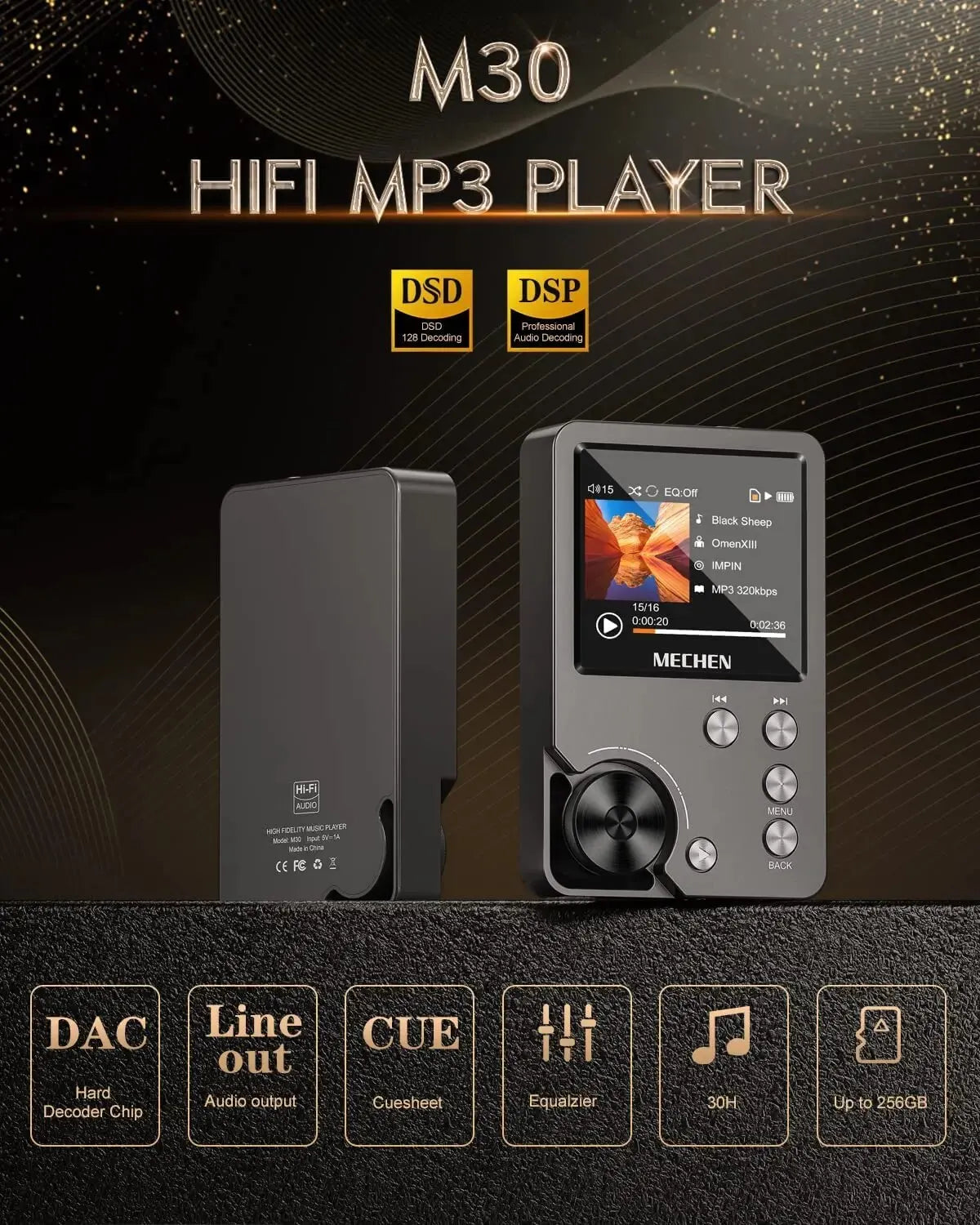 MECHEN Lossless Digital Audio Player With Balanced Output