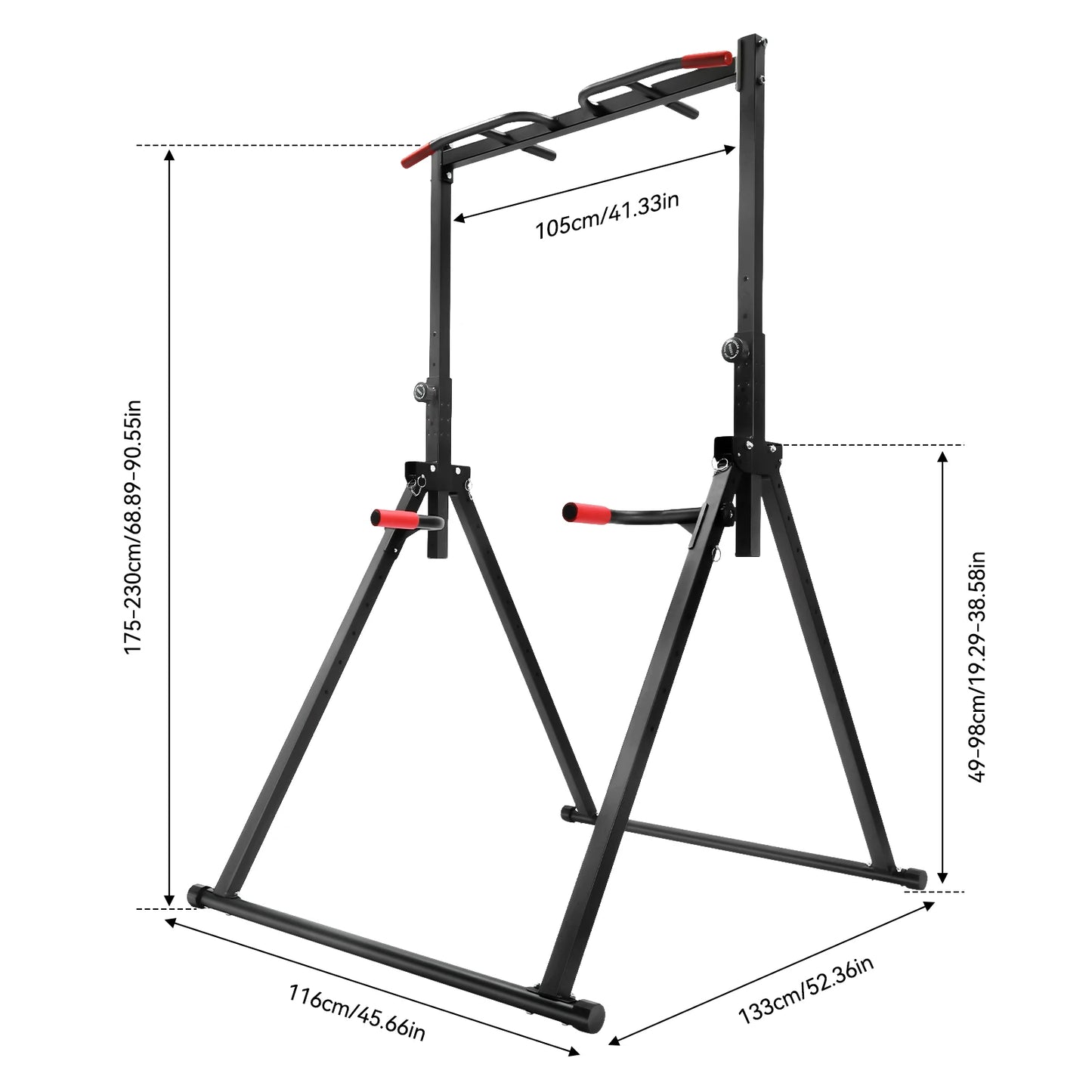 Adjustable Pull Up Bar 200kg Foldable Home Gym Multi-Function Training
