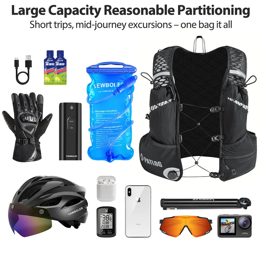 Breathable Hydration Vest Backpack For Trail Running And Cycling