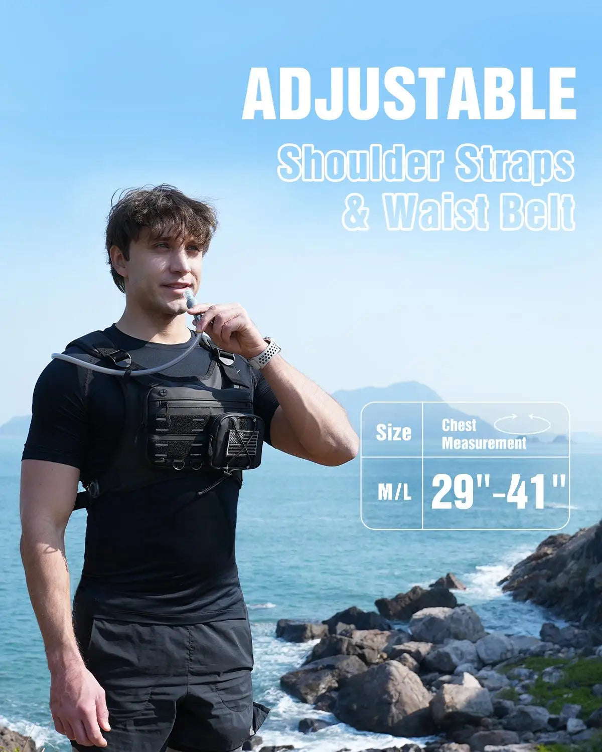 Lightweight Running Chest Pack Hydration Backpack For Men Women