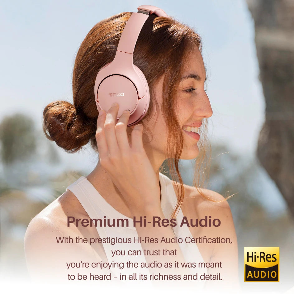 TOZO Refurbished HiRes Over Ear Headphones With ANC Wireless