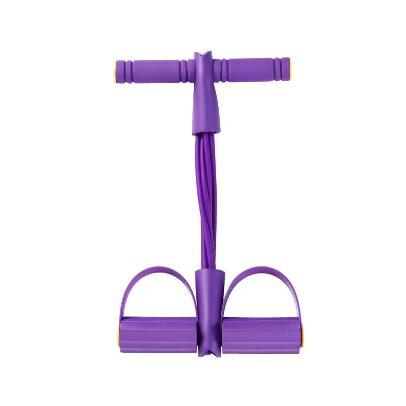 Natural Rubber Pedal Resistance Bands With Handles Full Body Workout