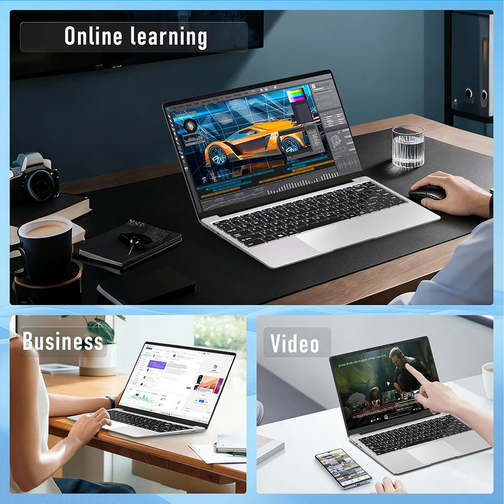 Xiaman Ultra Slim Windows 11 Laptop With Intel Atom Processor