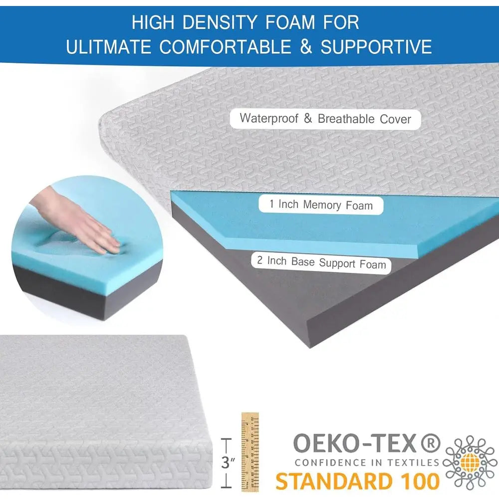 Camping Mattress Pad With Waterproof Cover Roll Up Floor Mat