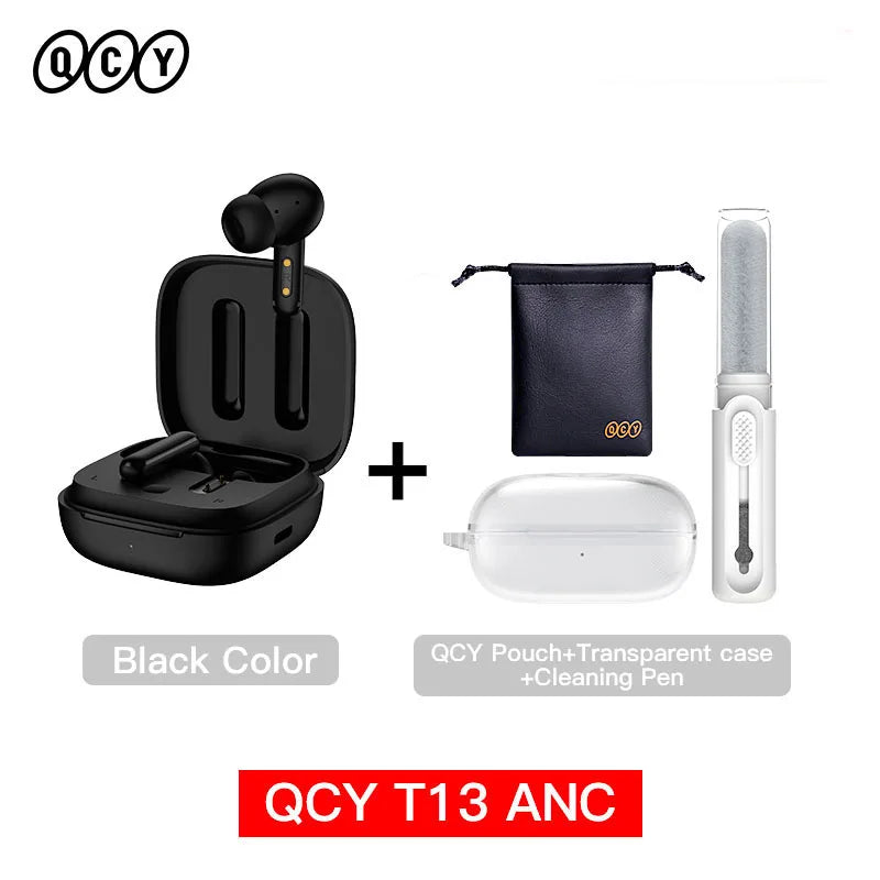 QCY T13 ANC Wireless Earbuds With Bluetooth 5.3 Connection