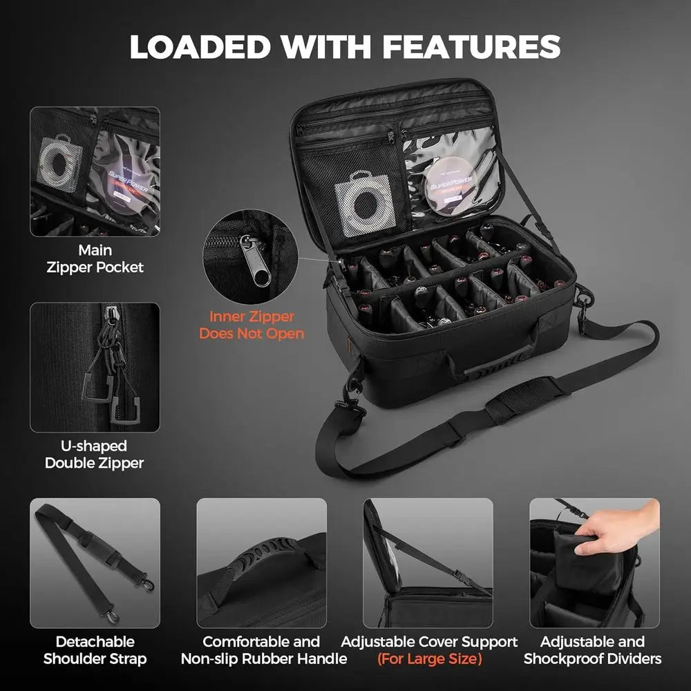 Fishing Case With Adjustable Dividers, Rigid Loadmaster Frame, Waterproof