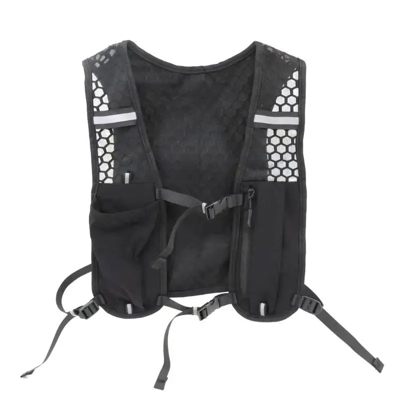 Lightweight Reflective Running Hydration Vest With Adjustable Chest Strap